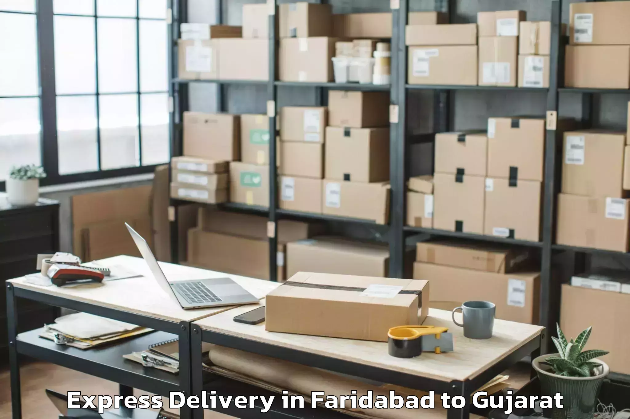 Top Faridabad to Umargam Express Delivery Available